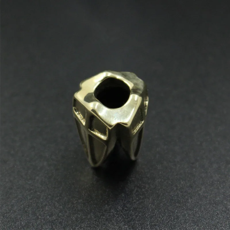 Нож бусины EDC латунь трехсторонний щит бусы на веревочке лезвие висячая Пряжка