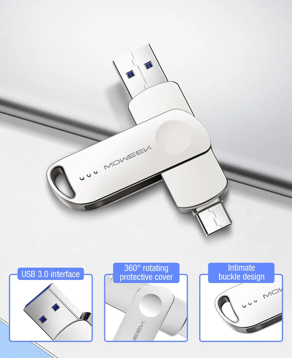 USB флеш-накопитель Moweek type C, 128 ГБ, 64 ГБ, OTG, usb флешка, 32 ГБ, 16 ГБ, 8 ГБ, cle, USB 3,0, флеш-накопитель, высокоскоростной USB C, флеш-накопитель
