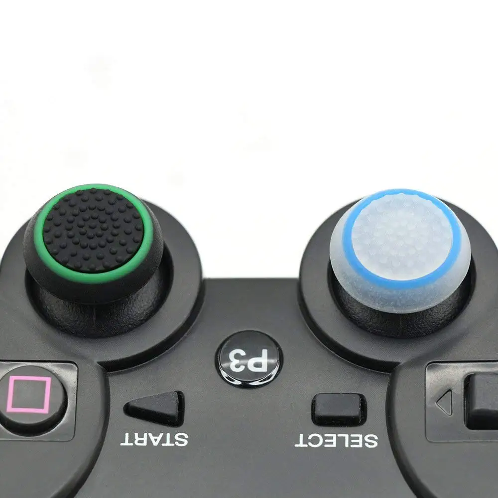 4 шт. силиконовые аналоговые ручки для джойстика PlayStation PS4 Pro Slim контроллера PS3