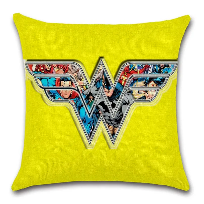 10 Логотип супергероя mark wonder woman comic праздничные подушки Обложка украшение домашнего софа, кресло, сидение, детская спальня подарок друг наволочка - Цвет: 10