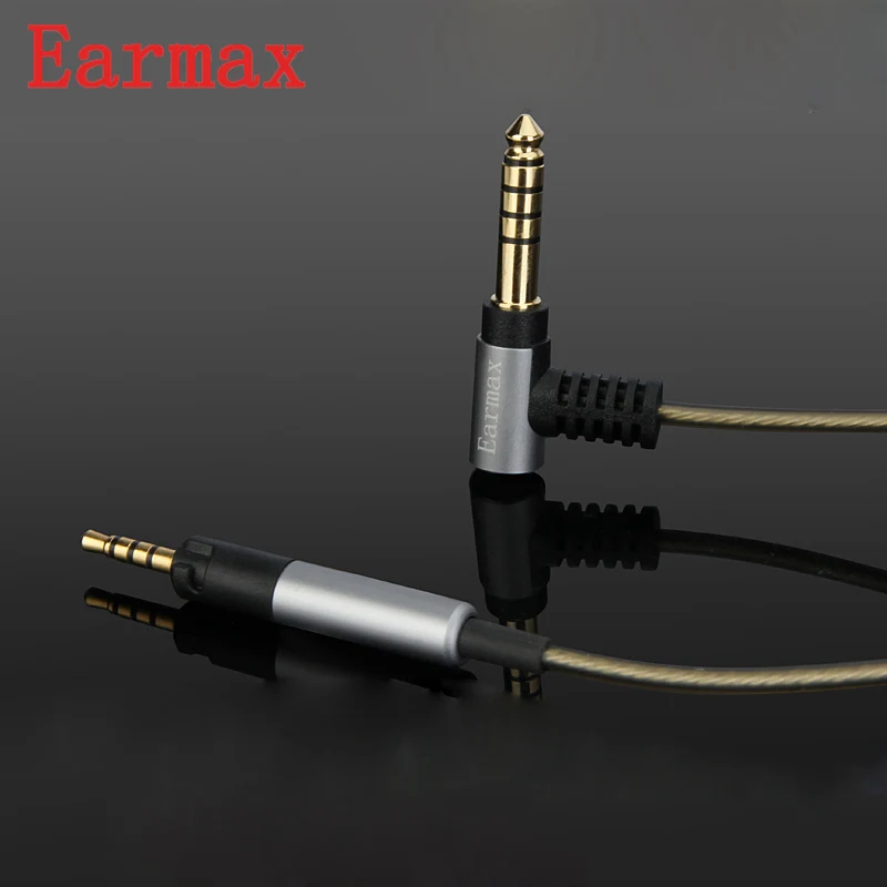 Earmax 4 мм/2 5 мм кабель для обновления наушников посеребренный Aux аудио Замена