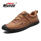 Мужские кожаные туфли ручной работы mynd, черные повседневные винтажные лоферы на плоской подошве, Мокасины, кроссовки, Весна 2019