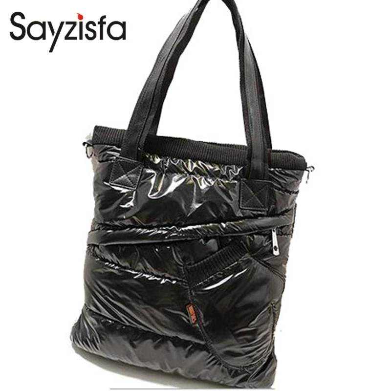 Sayzisfa 2017 Brand New Winter Women Warm Handbags Korean casual Ladies Down bag Fashion Shoulder Bags Female tote Bolsa T450 | Багаж и