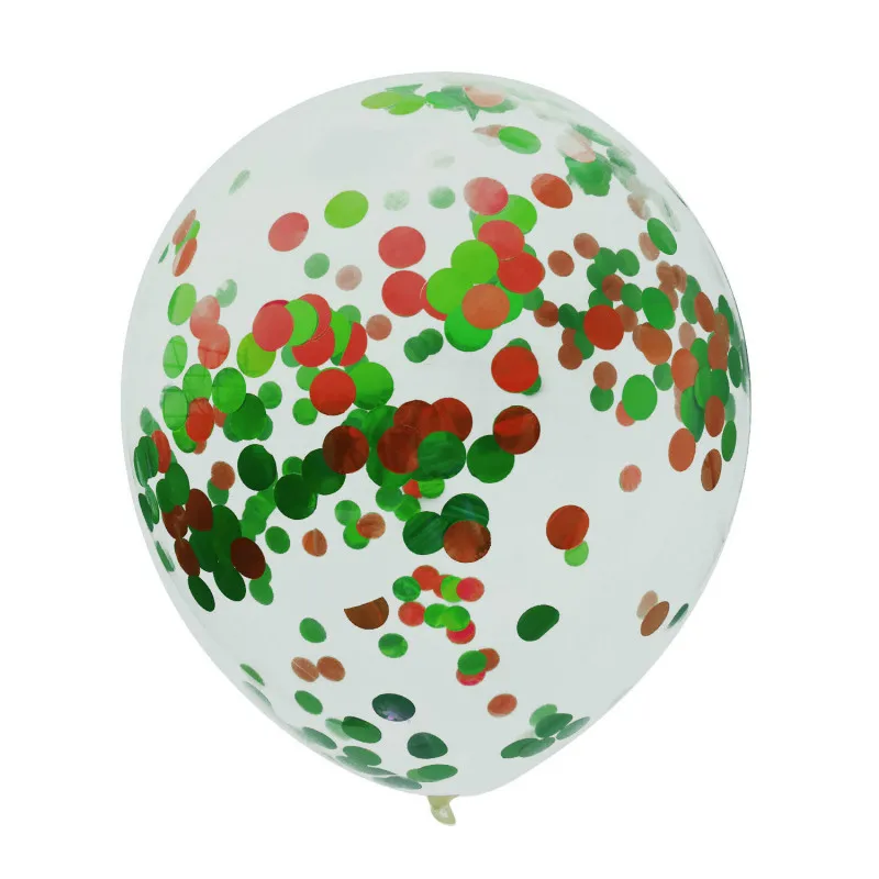 green red 5 шт./лот, прозрачные шары, красные, серебристые, зеленые, синие, конфетти, шары с днем рождения, детские, для вечеринки, Мультяшные шляпы, украшения - Цвет: green red