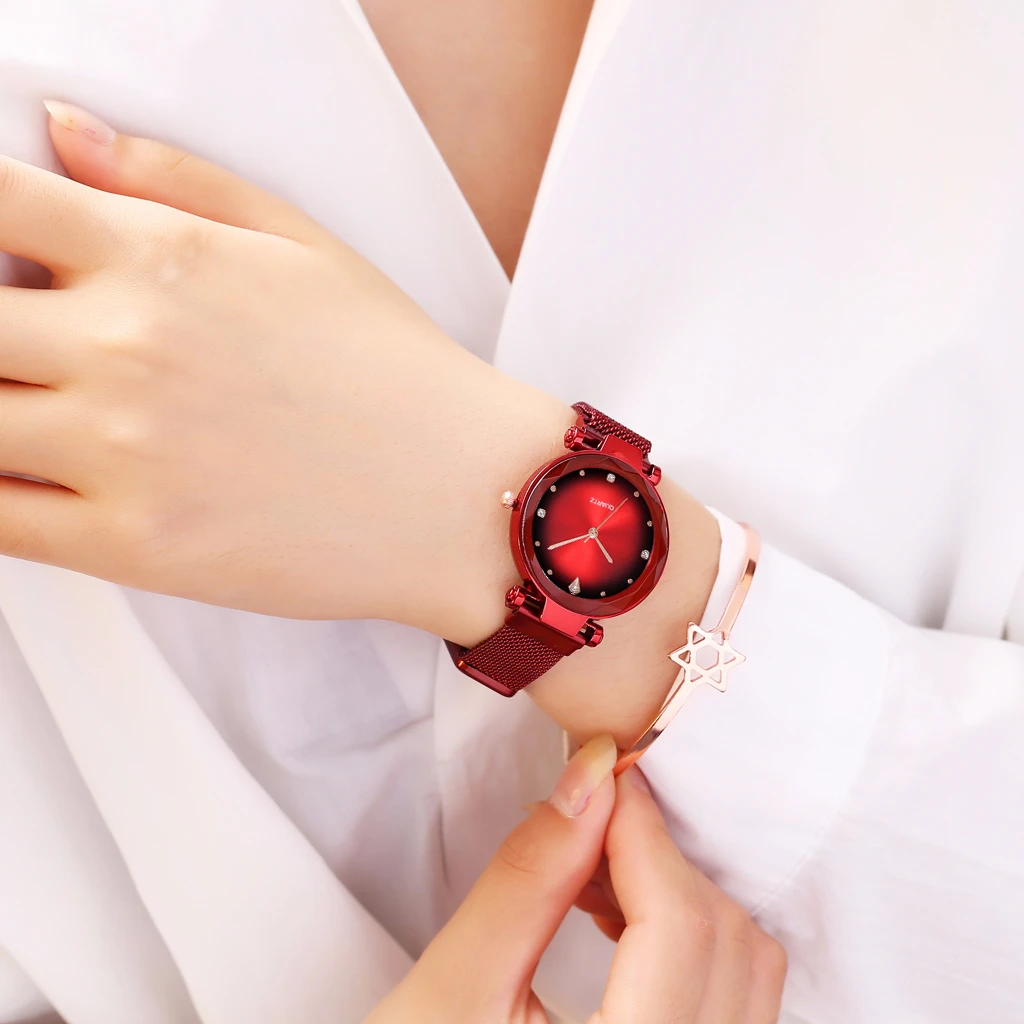 Женские кварцевые часы со звездным небом с магнитной пряжкой|Женские наручные