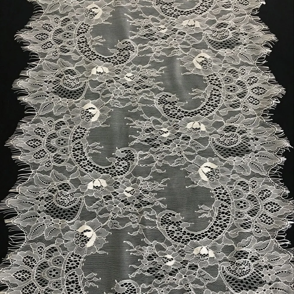 Белая кружевная настольная дорожка, свадебное украшение, 44X300 см, бахрома по краям, Цветочная скатерть, украшение на день рождения, домашний текстиль