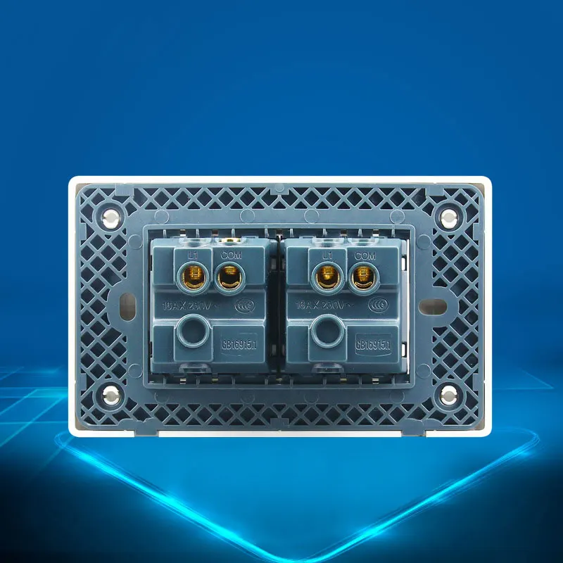 

American two open single-control switch South American PC panel 16A U.S. standard two open double-control wall switch