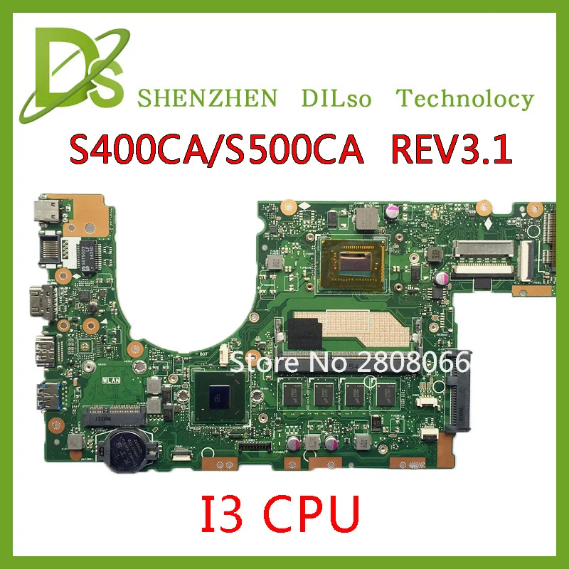 KEFU S400CA для ASUS S500CA материнская плата ноутбука i3 CPU интегрированная тестовая работа