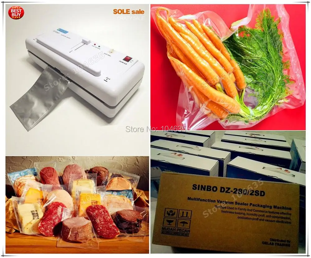 

Fast Delivery and Shipping Household Food Vacuum Sealer Packaging Machine Film Sealer Vacuum packer Give free Bags