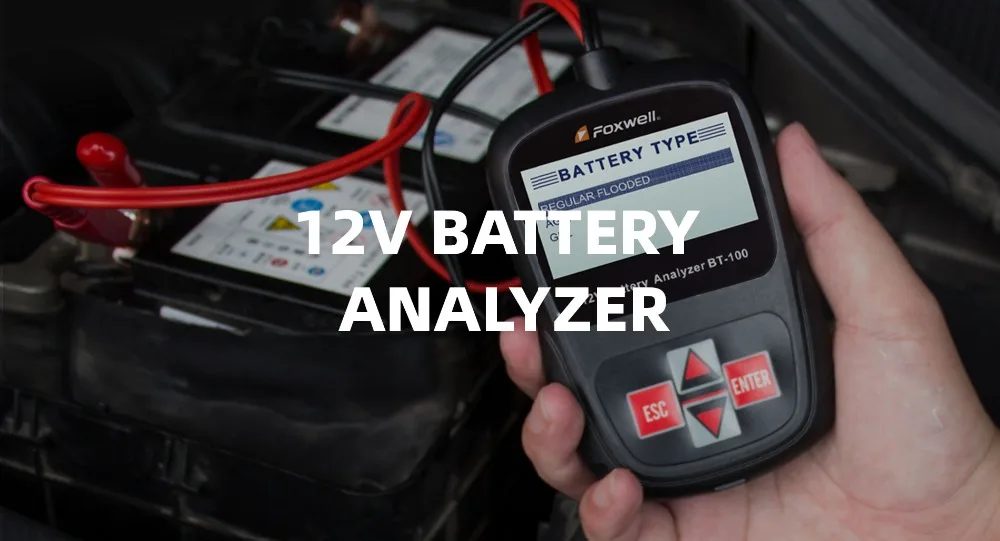 FOXWELL BT100 PRO 6 в 12 В тест на батарею автомобиля er для затопленных AGM гелевых свинцово-кислотных батарей цифровой автоматический анализатор автомобильный испытательный инструмент