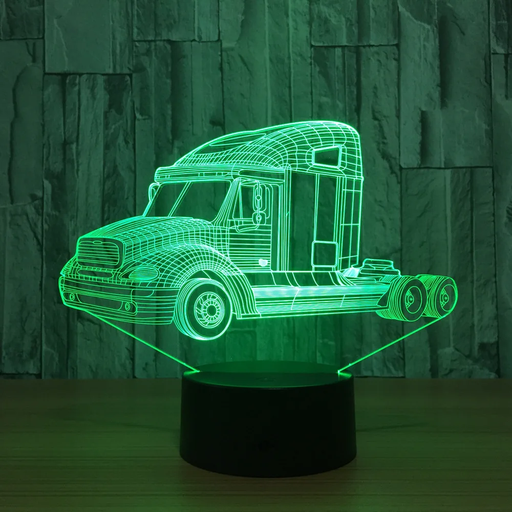 

Truckhead 3D LED Lamp 7 Color Led Night Lamps For Kids Touch Led Usb Table Lampara Lampe Baby Sleeping Nightlight Decor Gift