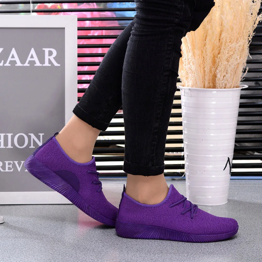 

Women's Breathable Shallow Mouth Shoes Flying Woven Candy Color Student Net Shoe concise classics Flying Woven Candy Color