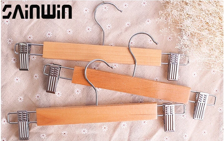Деревянная вешалка Sainwin 5 шт./лот Top Schima деревянные вешалки с зажимами из