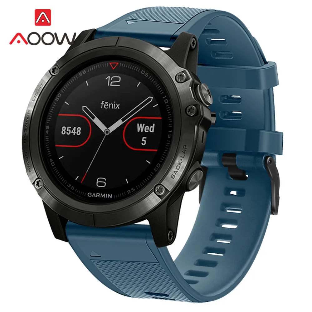 Ремешок силиконовый для Garmin Fenix 5 Plus / Forerunner 935/touchs60 быстросъемный легко