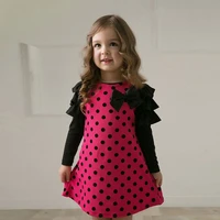 spring autumn cotton baby dress for 2 4 5 6 7 years girls 2022 long sleeve dot children princess dresses girl cute long clothing