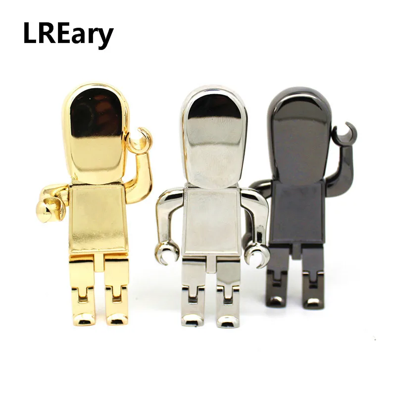 Hot sale usb flash drive metal robot Pen 4GB 8GB 16GB 32GB 64GB 128MB memory stick wholesale U disk 3 color | Компьютеры и офис