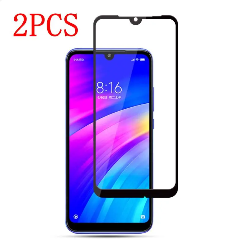 2 шт Полное покрытие закаленное стекло для Xiaomi Redmi 7 защитная пленка экрана 6 26