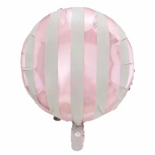 50 шт./лот 18 дюймов круглые полосатые карамельные шарики из алюминиевой фольги для