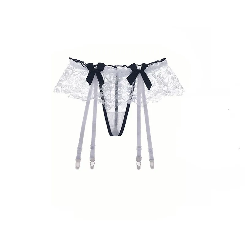 White Garter Сексуальные подвязки, колготки для женщин, свадебные подвязки, пояс+ кружевные чулки до бедра, сексуальное нижнее белье, Medias, сексуальные чулки с подтяжками, набор - Цвет: White Garter