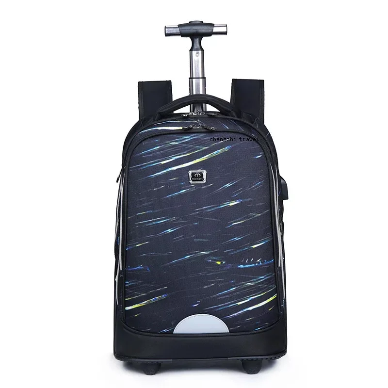 Carrylove 20 дюймов Большие Колеса Кабина тележка для ручного багажа Сумка ленивый носить на роликах рюкзак на колесах - Цвет: 10