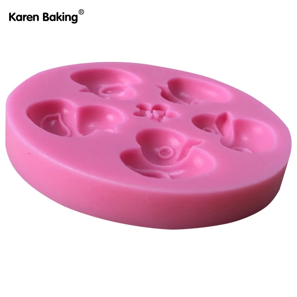 Новое поступление Дизайн 3D в Форма маленького утки силиконовые формы шоколадная