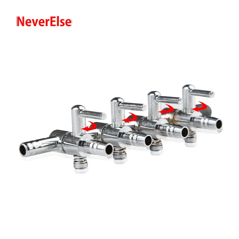 

Aquarium Air Flow Control Lever Valve Distributor Splitter Accessories Set Stainless Steel for Fish Tank Airline Hose Pipe Tube