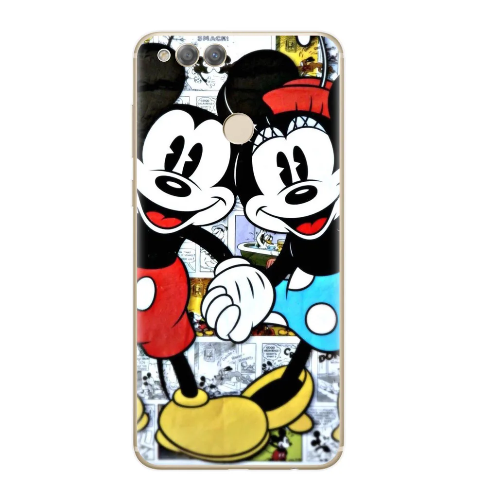 Mickey Minnie Phone Case For Huawei Honor 7x Silicone Transparent Cover 7 x 5.93 inch Fundas |