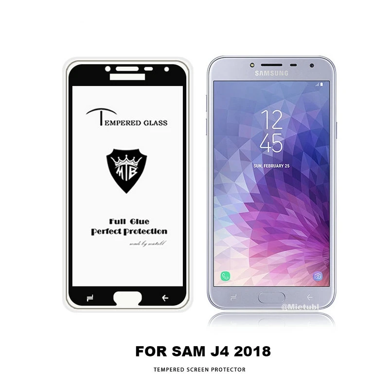 Закаленное стекло с полным покрытием AB Защитная пленка для экрана Samsung Galaxy J4 2018 J400