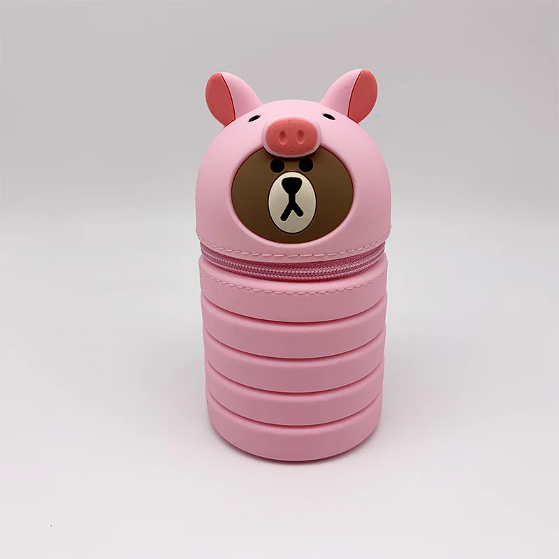as Picture show Pencil Case School Supplies Estuche Escolar Pennen Etui Large Astuccio Porta Penne School Trousse Scolaire Style Silicone Bag - Цвет: as Picture show