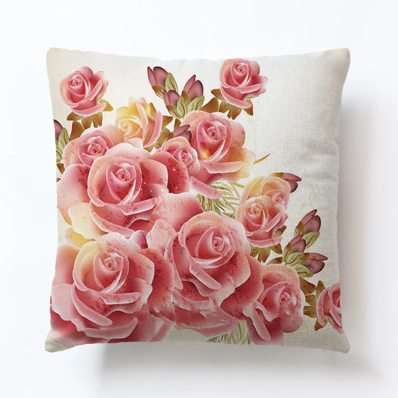 RUBYLOVE новый зеленый свежий и простой цветок птица диван подушка Автомобильная