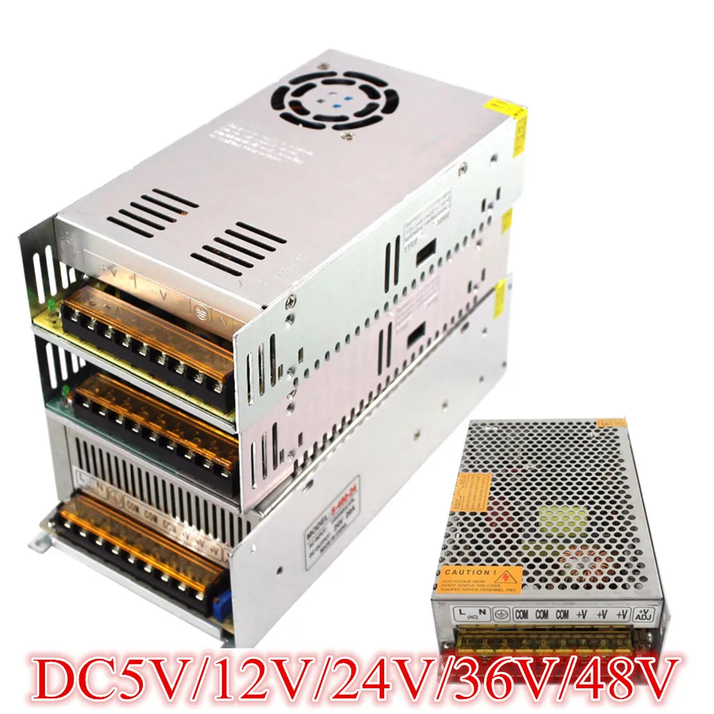 AC-DC 48V 24V 12V 5V Переключая Питание 3A 5A 10A 20A 30A 40A 80A 360 Вт 36В тормозной Мощность адаптер трансформатор Светодиодный драйвер полосы светильник