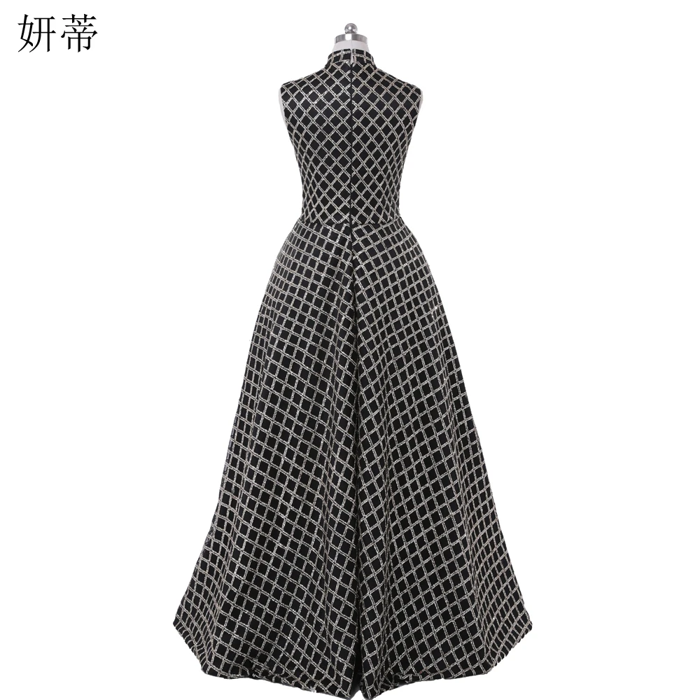 Блестящее черное Золотое кружевное ТРАПЕЦИЕВИДНОЕ платье для выпускного вечера