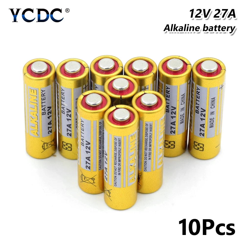 10 шт 12 V 27a A27 щелочной Батарея для удаленного Управление охранные устройства звонки G27A MN27 MS27 GP27A A27 L828 V27GA EL812