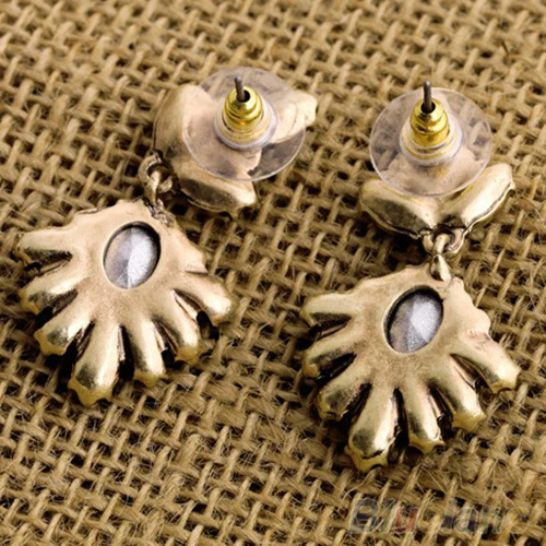 Винтажные женские серьги Кристальные вставки в со стразами Ушные Шпильки 2MQA|ear