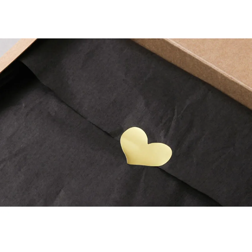 120 шт./упак. Blank Gold Heart Design герметичная наклейка бирки для подарочной упаковки