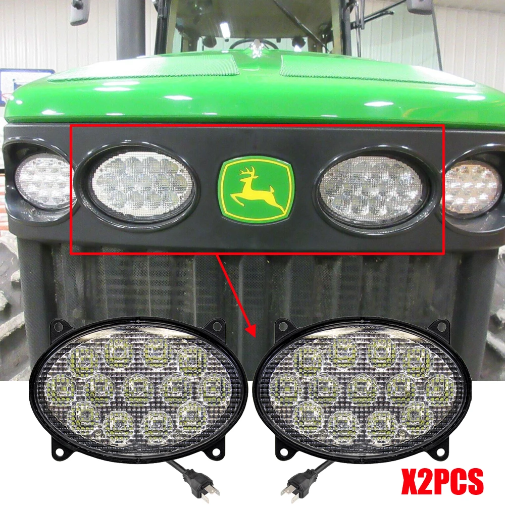 X2PCS для CASE IH 5088 6088 7088 7120 7130 7230 8010 8120 9120 9130 9230 RE260102 RE173600 RE181963 65W светодиодные