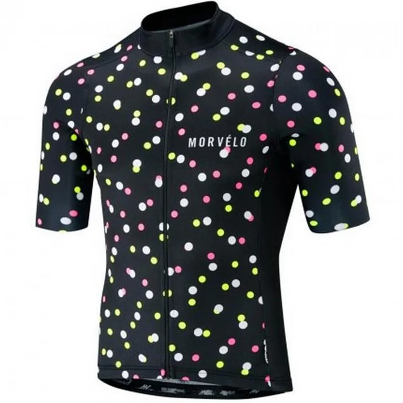 Morvelo Велоспорт Джерси 2019 с коротким рукавом Мужская велосипедная одежда дышащий