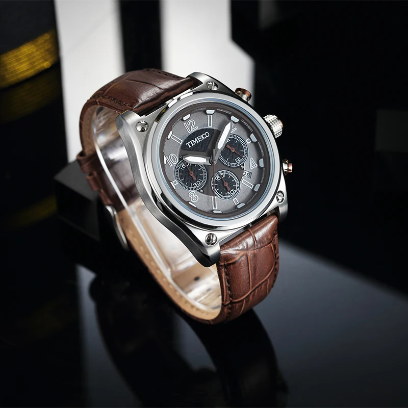 TIME100 мужские часы Многофункциональные Спортивные повседневные Кварцевые Часы