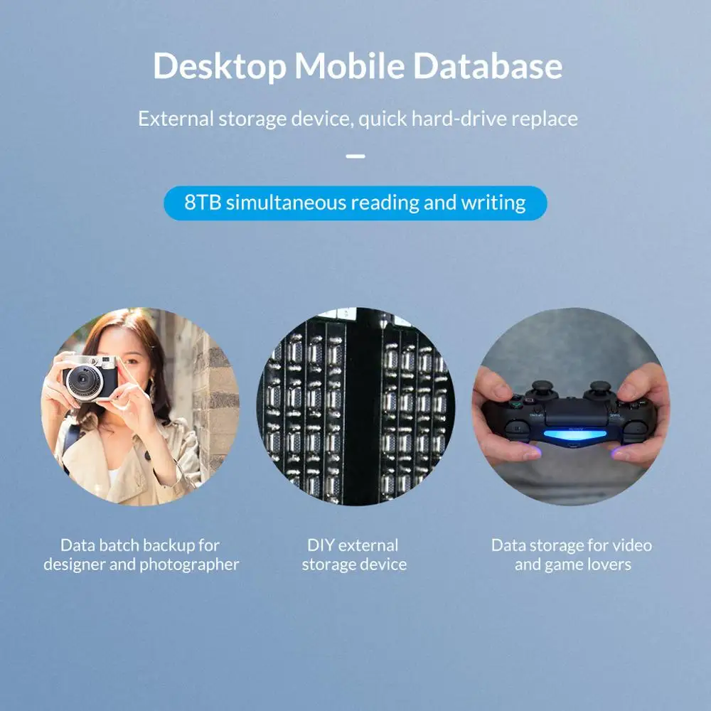 Чехол для жесткого диска ORICO 2 Bay 5 дюйма SATA на USB C прозрачный корпус поддержка UASP 7 9
