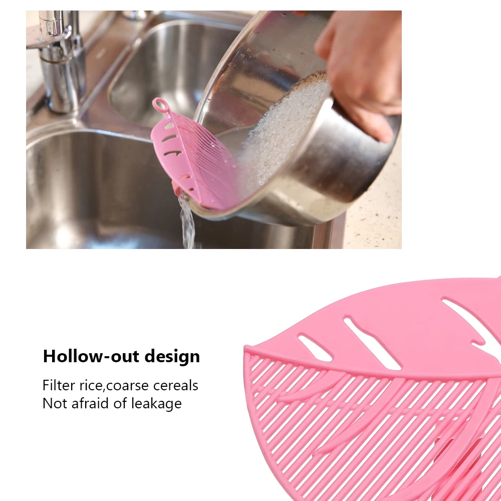 HILIFE Leaf Shape Rice Cleaning Strainer Sieve Beans Peas Washing Filter Snap-type Wash Filtering Baffle Drain Board | Дом и сад