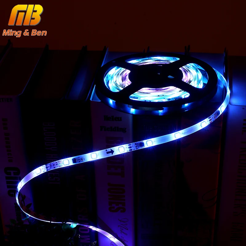 [MingBen] 5 м светодиодные ленты Smart Auto Сменные RGB DC 12 В в SMD 5050 полный цвет Pixel IC цифровой