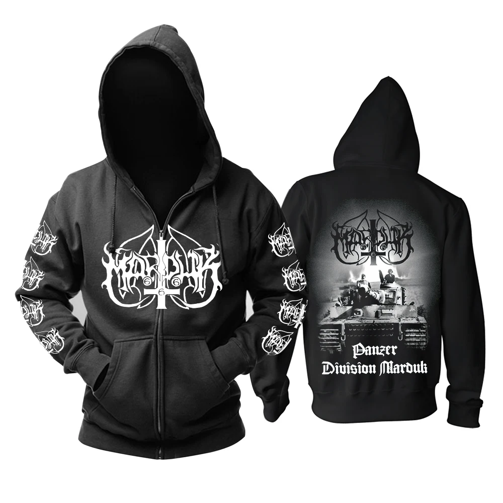 Bloodhoof Marduk Black Metal Band Here's No Peace пуловер карман Толстовка Азиатский размер