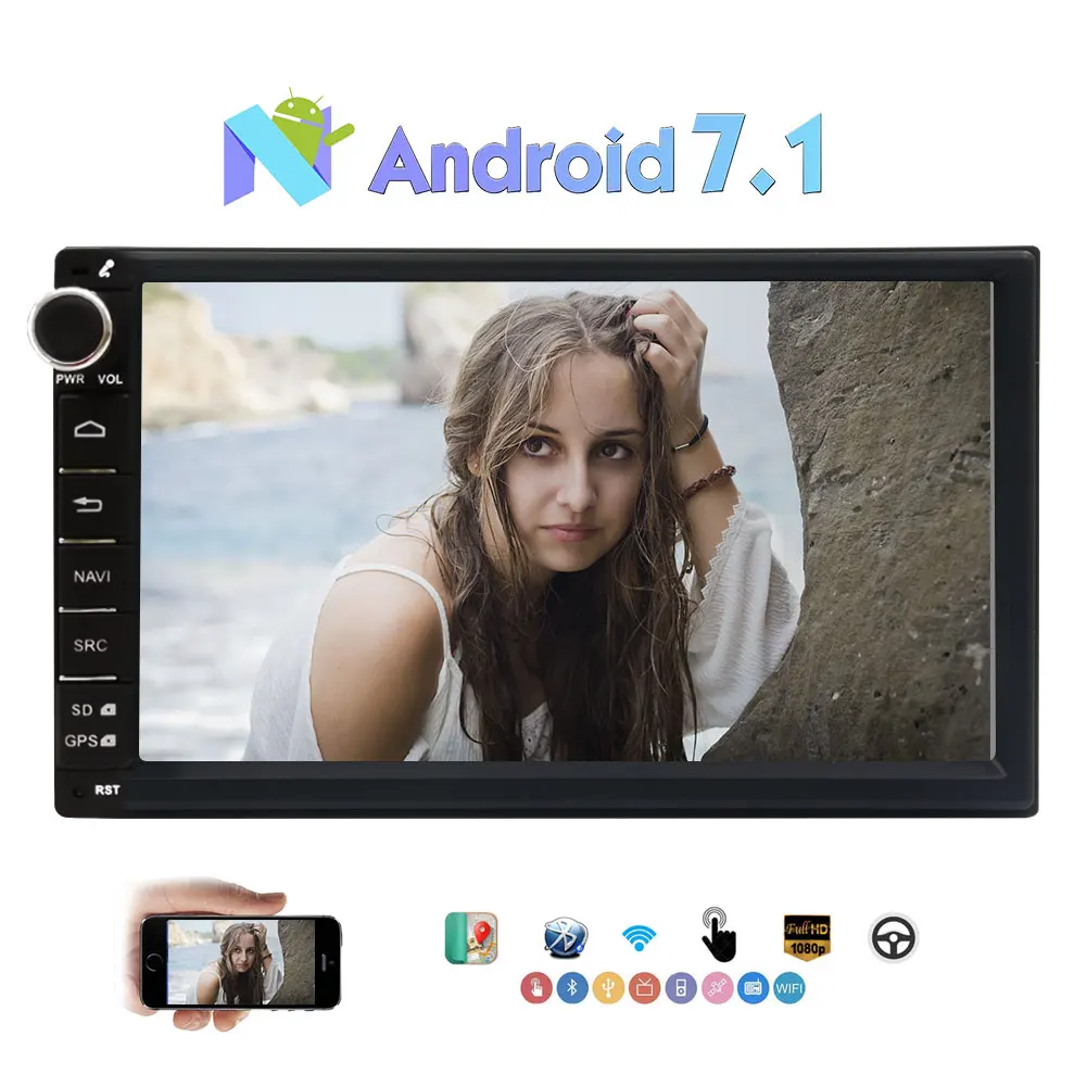 8 ядерный автомобильный стереоприемник Android 7 1 2 Din приборное радио FM/AM RDS DAB + Bluetooth