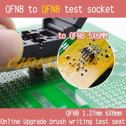 6 мм x 8 MLF8 QFN8 к DFN8 тестовый разъем 5 WSON8 шагу разъема = 1 27 мм|qfn8|qfn8 socketqfn8 wson8 dfn8 test socket |