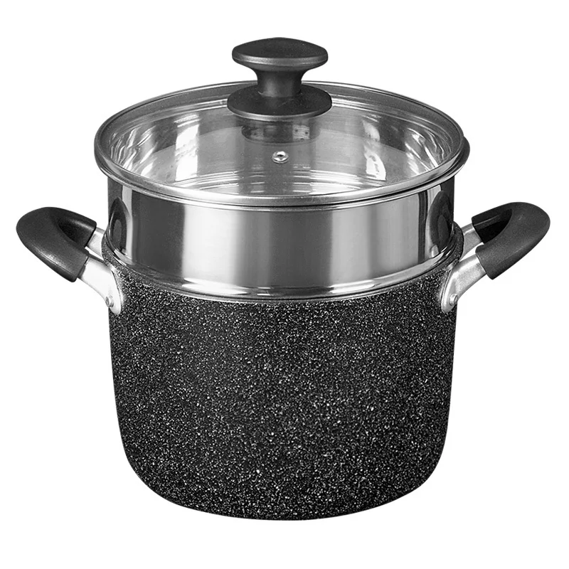 

Medical stone thickening small steamer pot household one layer baby food steaming soup rice noodle stew sauce pan mini stewpan
