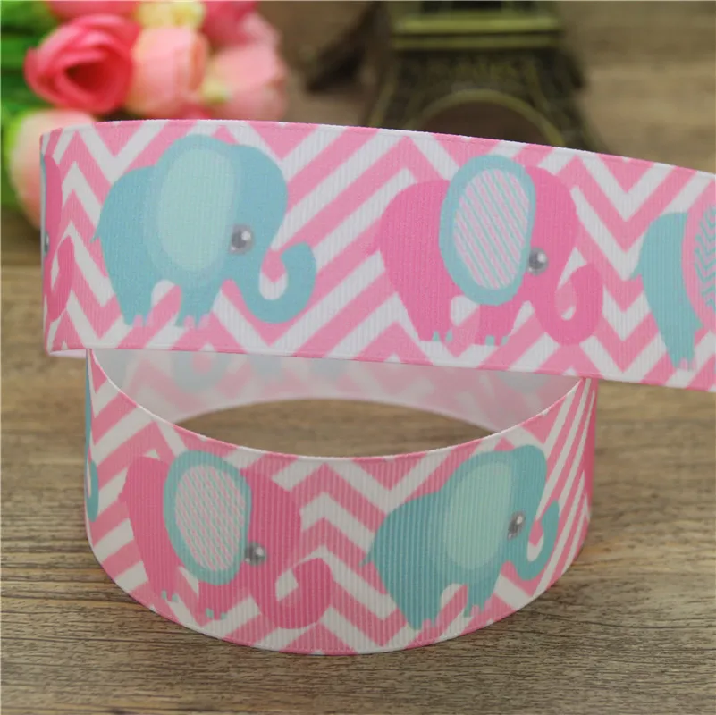 DHK 1 5 '✐ ярдов слон собака единорог Печатный grosgrain искусственный бант