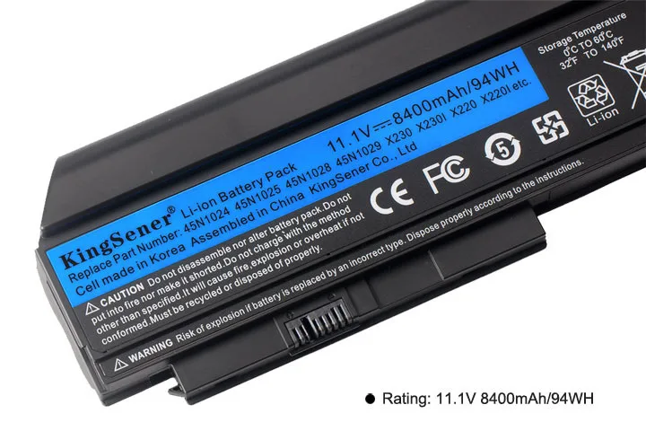 Корейская батарея KingSener для ноутбука lenovo Thinkpad X230 X230I X230S 45N1029 45N1028 45N1022 45N1021 45N1024 44
