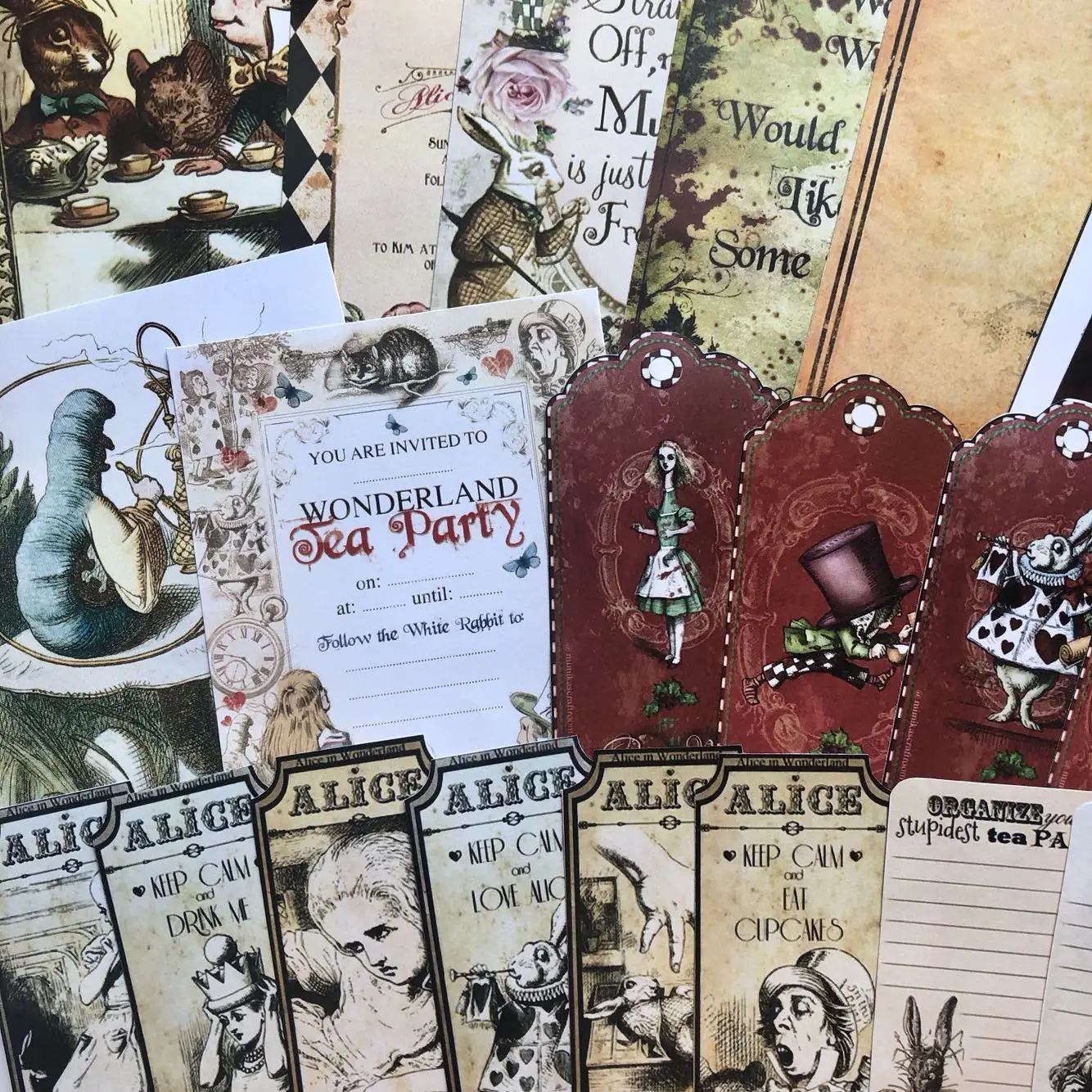 42 шт./упак. винтажная наклейка alice No gum декоративная сделай сам|Канцелярские