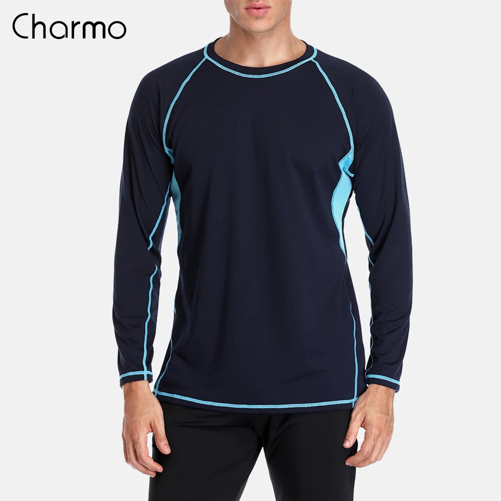 Charmo Мужская рубашка с защитой от ультрафиолета топ UPF 50 + костюмы для серфинга