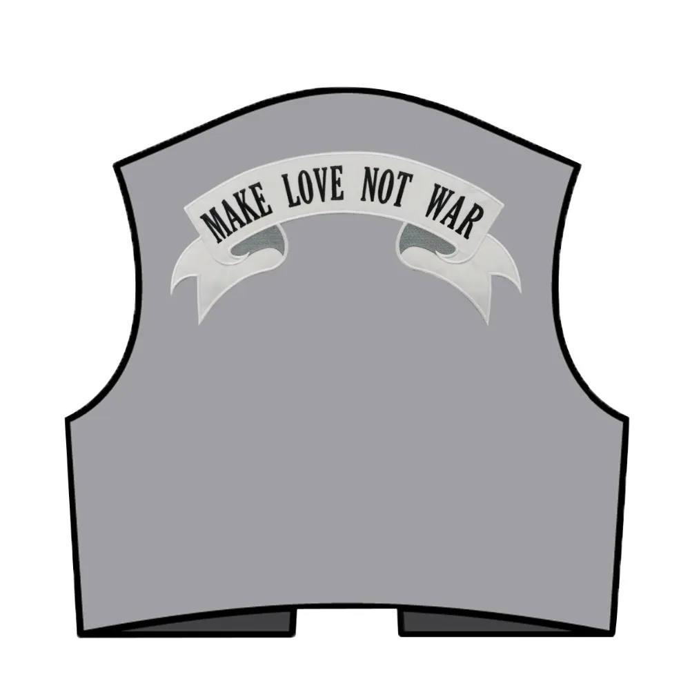 Мотоциклетный жилет Make Love Not War 14 5 дюйма с вышивкой|embroidery patch|war patchvest rocker |